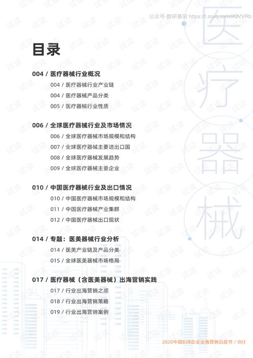 2020中国B2B企业出海营销白皮书 医疗器械行业报告精品报告2020.pdf